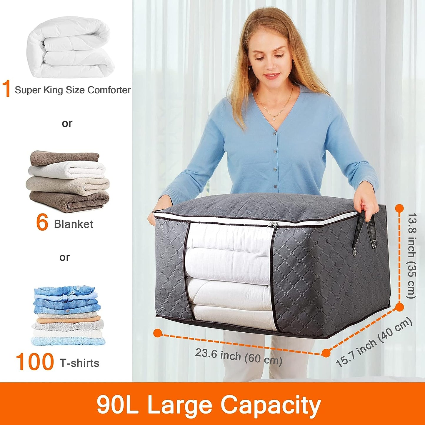 Yopih 90L Large Storage Bags